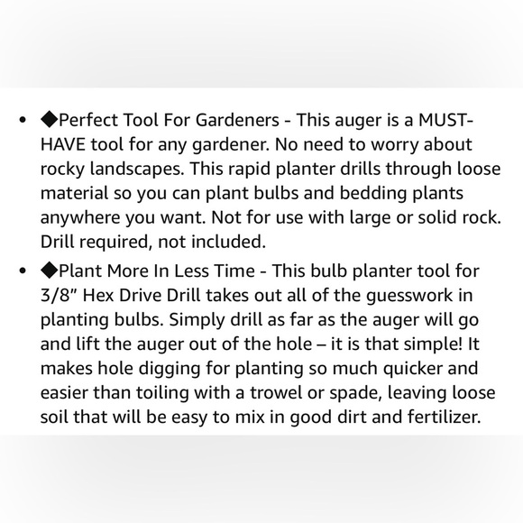 🆕Garden Auger Metal Drill Bit - Picture 5 of 12